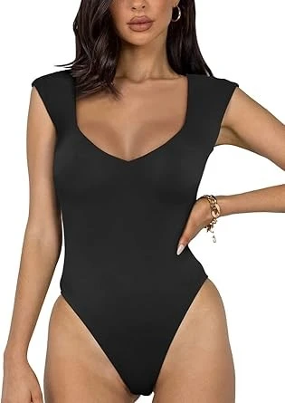 Dámská móda Sexy V-Sh-Stock Slim Slim Outfitting Vest Bodysuits